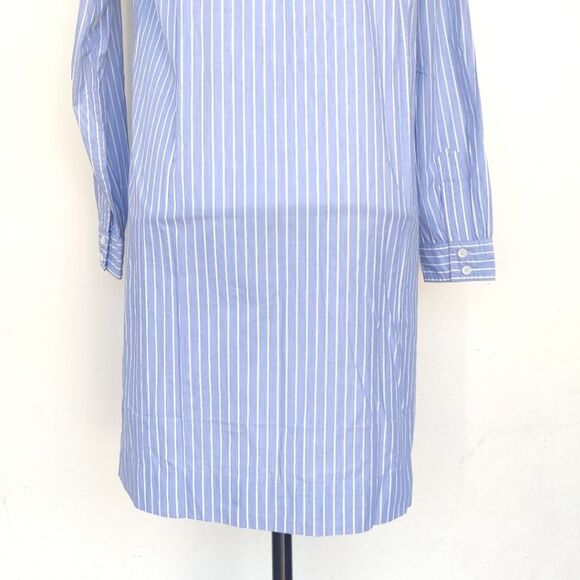 Entireworld Blue White Stripe Shirt Dress Size Small Long Sleeves - Picture 8 of 9